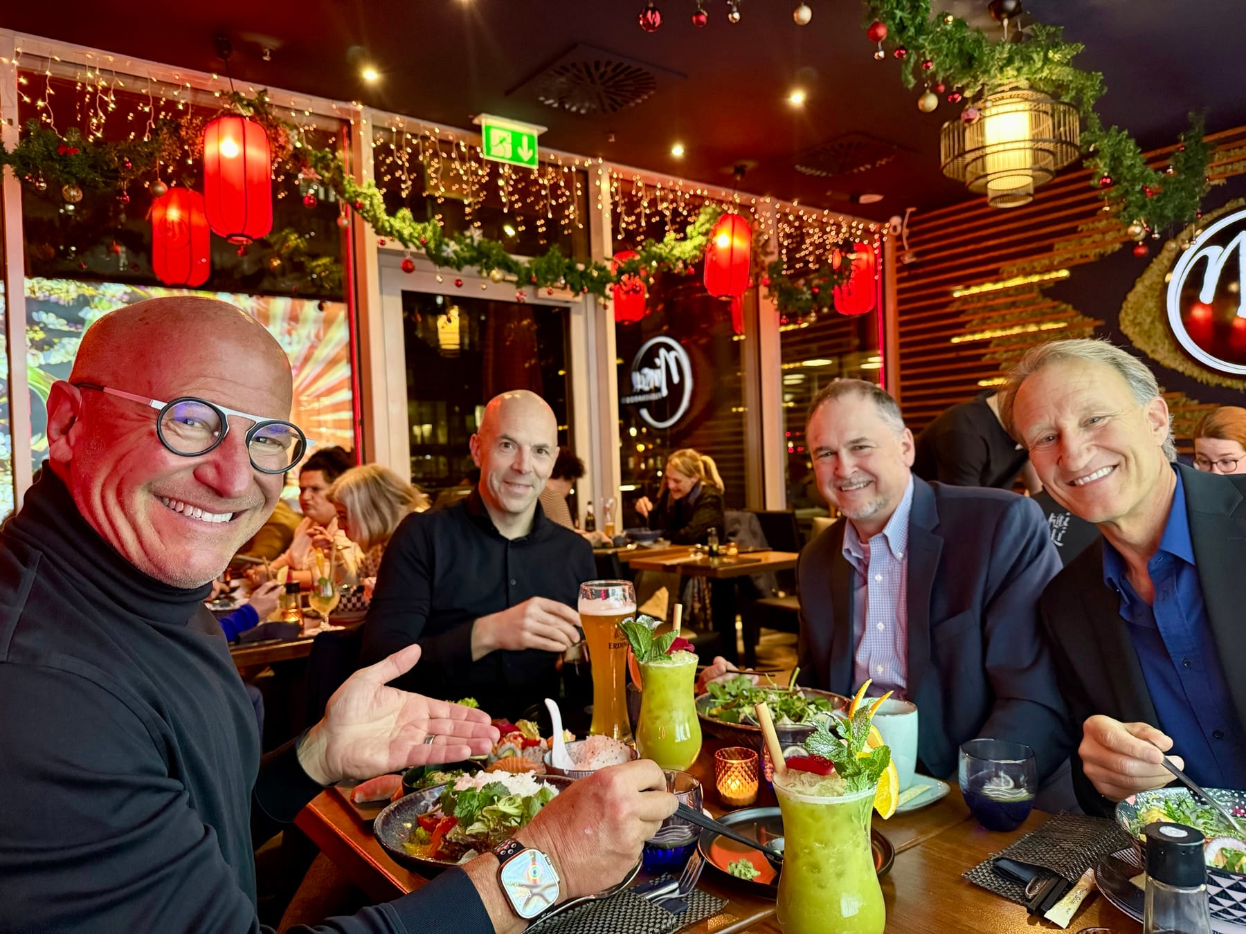 Kurt Friedmann, Roy van Griensven, Ron Denoo and Dr. Paul Stoltz at dinner together