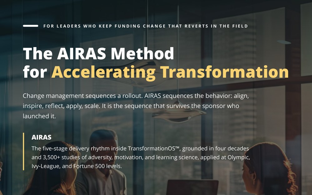 The AIRAS Method for Accelerating Transformation, brief cover